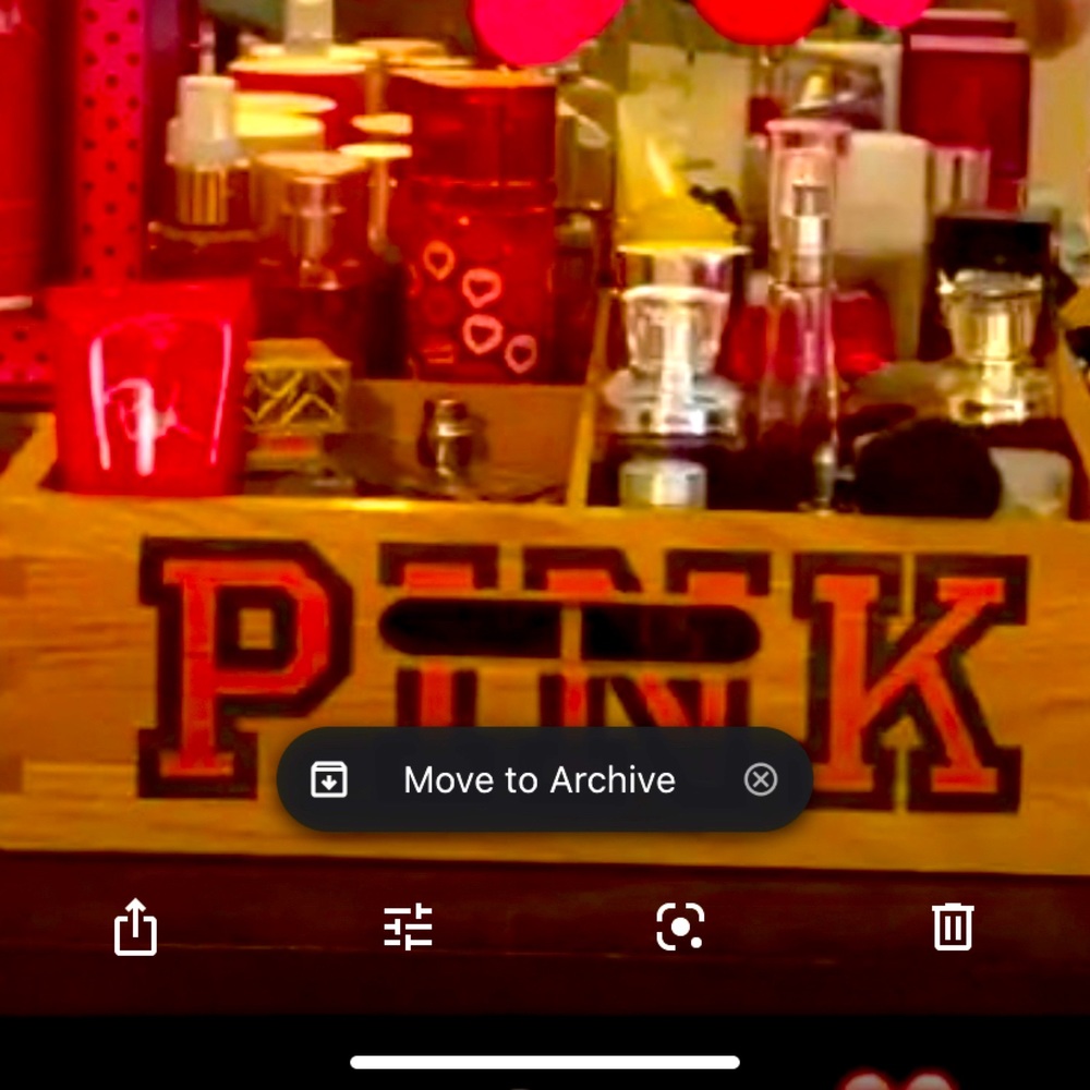 Victoria secret pink wooden shelve.